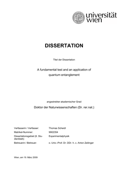 Dissertation