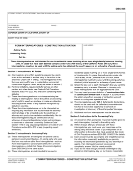 DISC-005 Form Interrogatories