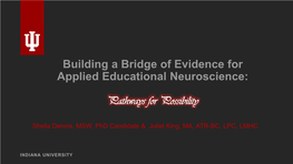 Applied Educational Neuroscience Research And