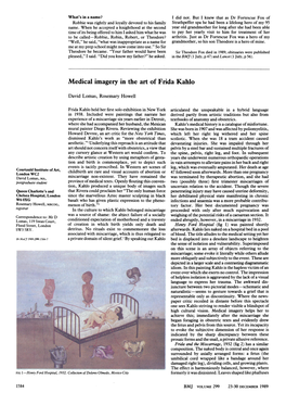 Medical Imagery in the Art of Frida Kahlo
