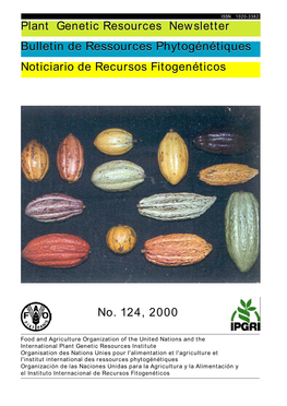 Plant Genetic Resources Newsletter No. 124, December 2000