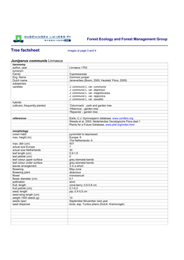 Tree Factsheet Images at Page 3 and 4