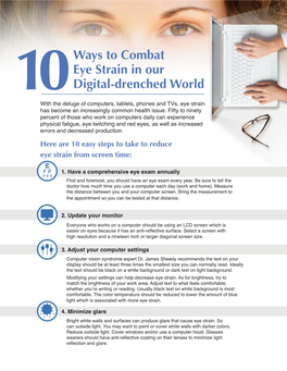 10Ways to Combat Eye Strain in Our Digital-Drenched World