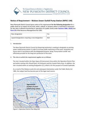 Waitara Sewer Outfall Pump Station (NPDC-144)