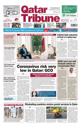 Coronavirus Risk Very Low in Qatar