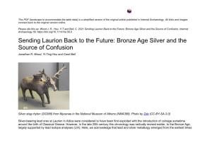 Sending Laurion Back to the Future: Bronze Age Silver and the Source of Confusion, Internet Archaeology 56