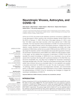 Neurotropic Viruses, Astrocytes, and COVID-19