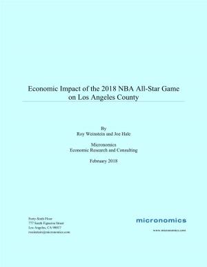 Economic Impact of the 2018 NBA All-Star Game on Los Angeles County