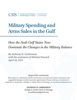 Military Spending and Arms Sales in the Gulf