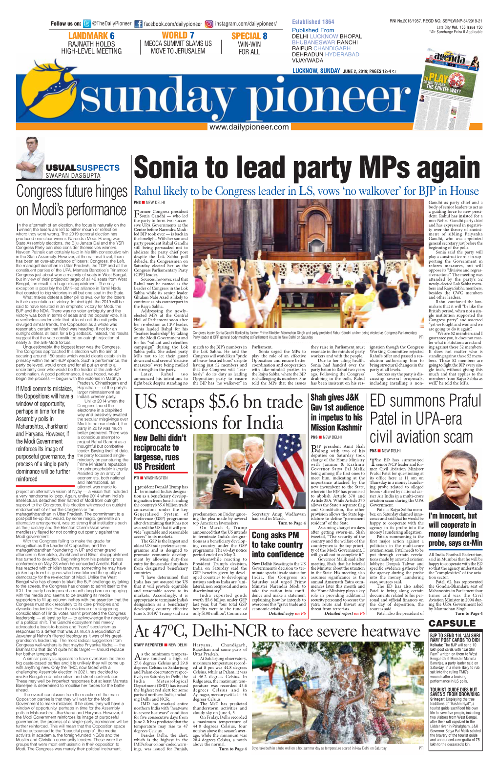 Sonia to Lead Party Mps Again