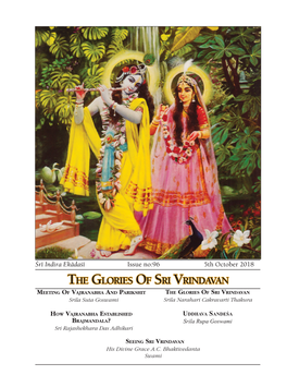 The Glories of Sri Vrindavan Meeting of Vajranabha and Parikshit the Glories of Sri Vrindavan Srila Suta Goswami Srila Narahari Cakravarti Thakura