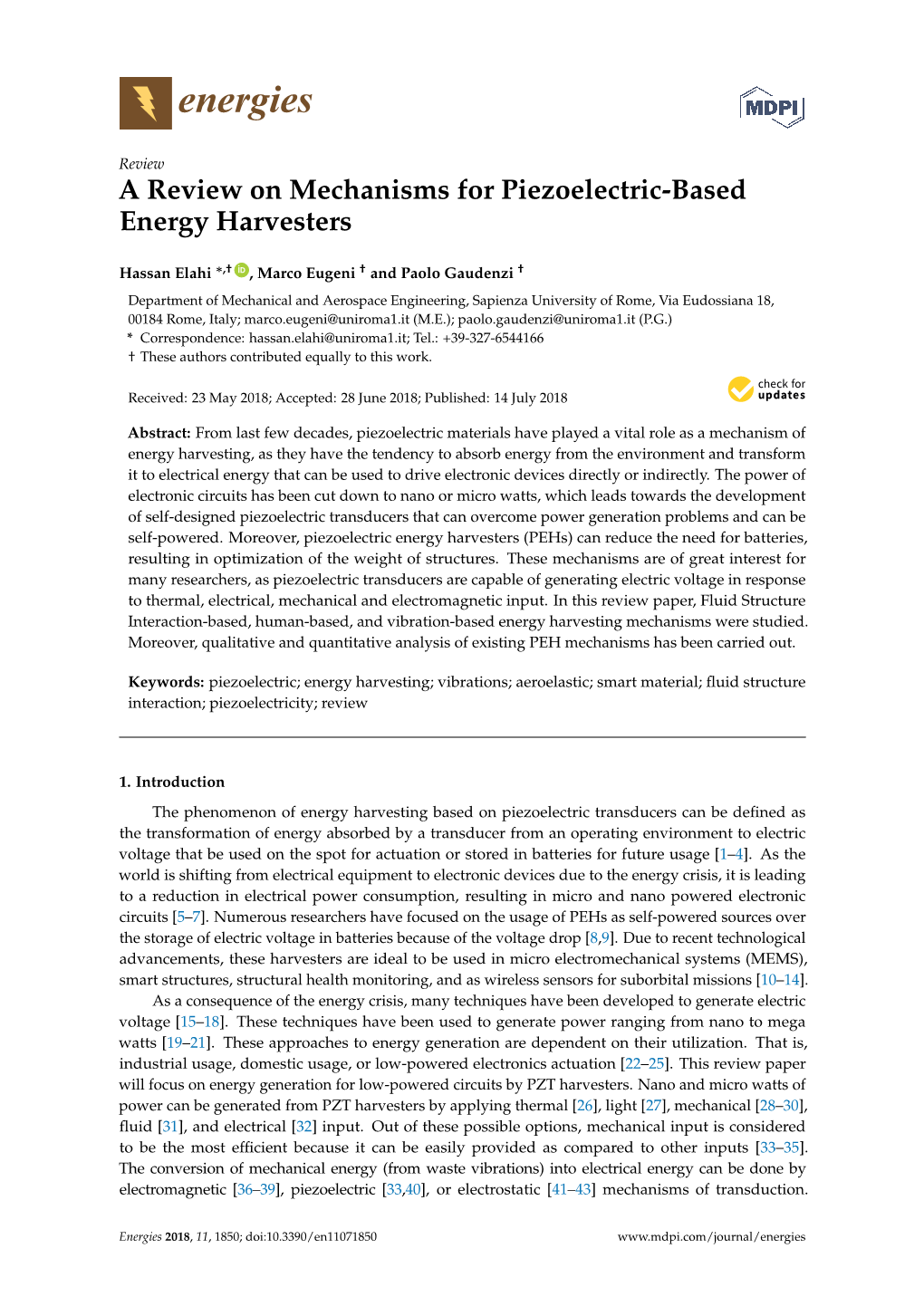 A Review on Mechanisms for Piezoelectric-Based Energy Harvesters