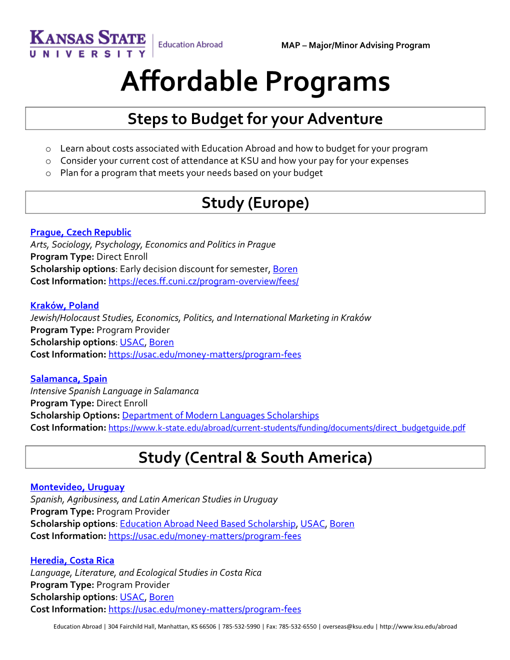 Affordable Programs