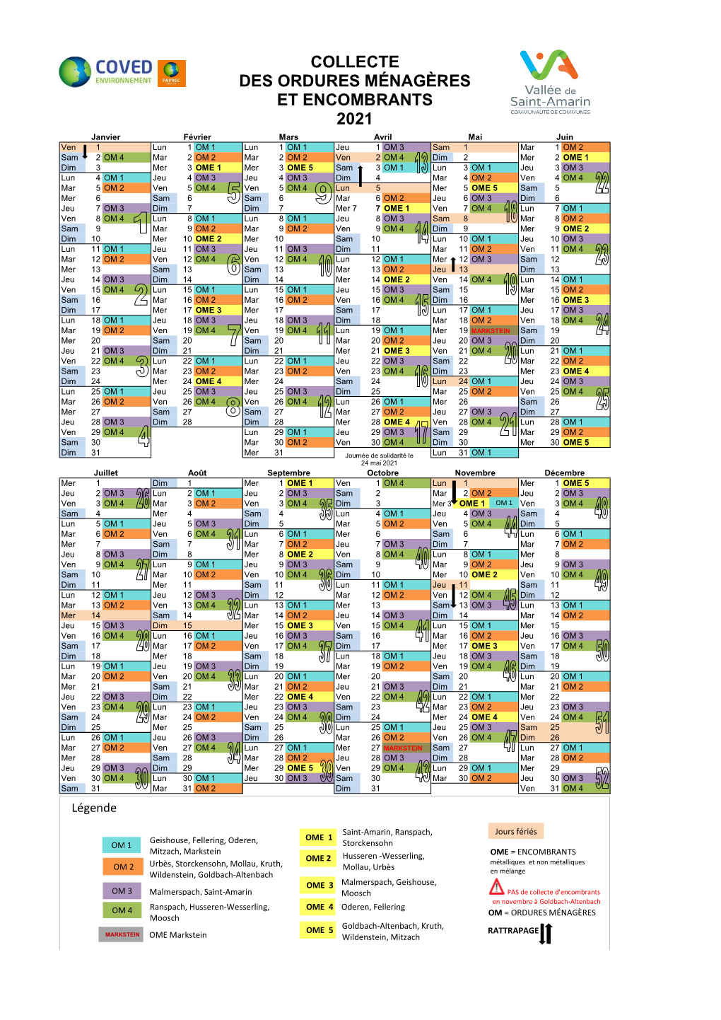 Collecte Des Ordures Ménagères Et Encombrants 2021