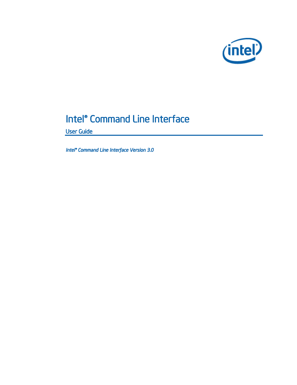 Intel® Command Line Interface Features and Benefits