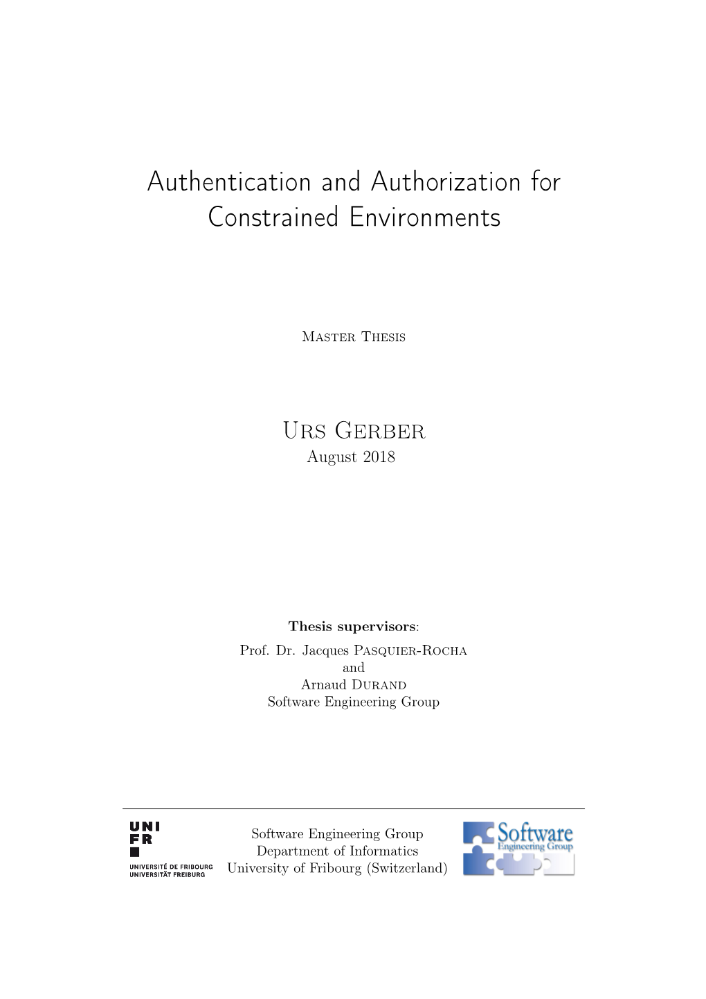 Authentication and Authorization for Constrained Environments