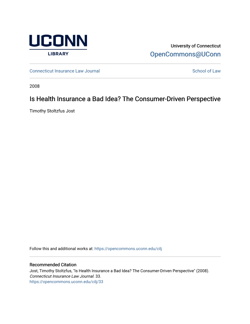 Is Health Insurance a Bad Idea? the Consumer-Driven Perspective