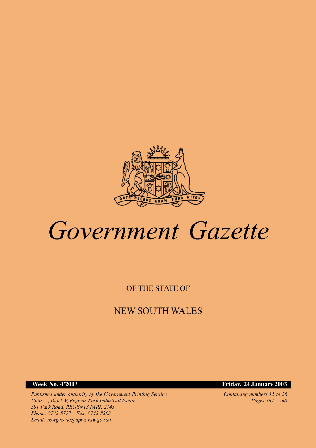 Government Gazette