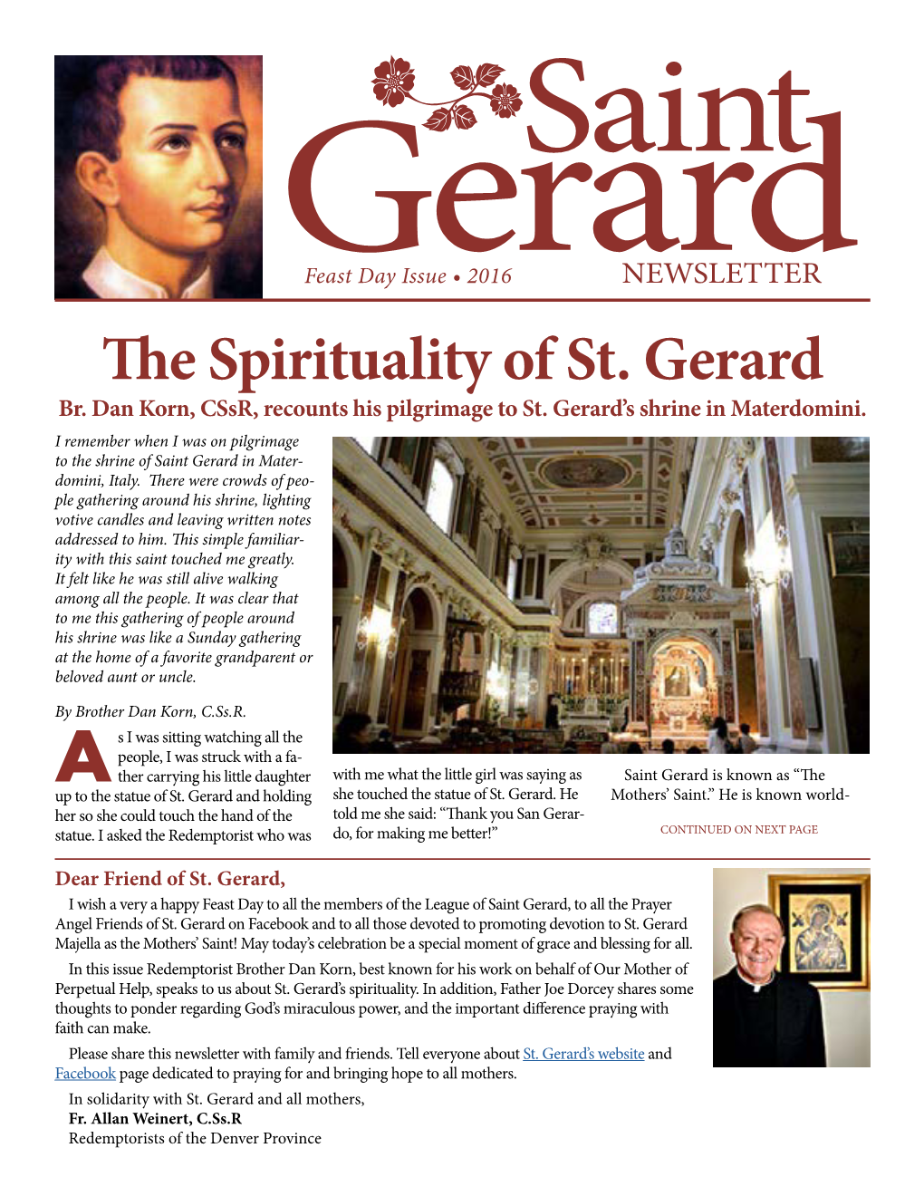 The Spirituality of St. Gerard Br