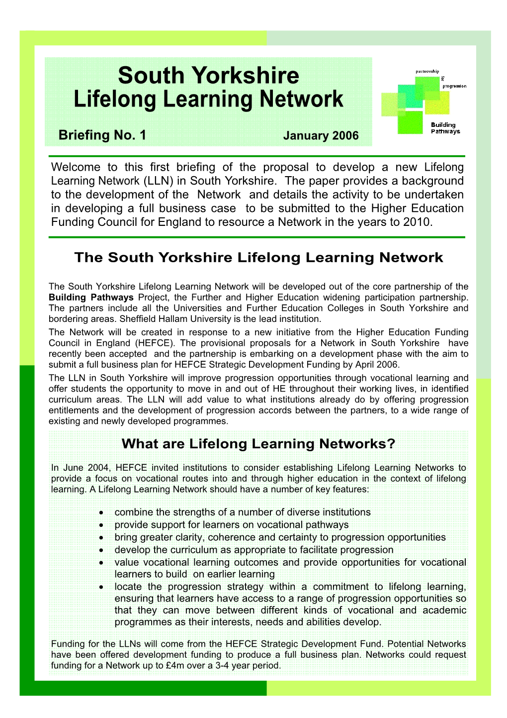 South Yorkshire Lifelong Learning Network