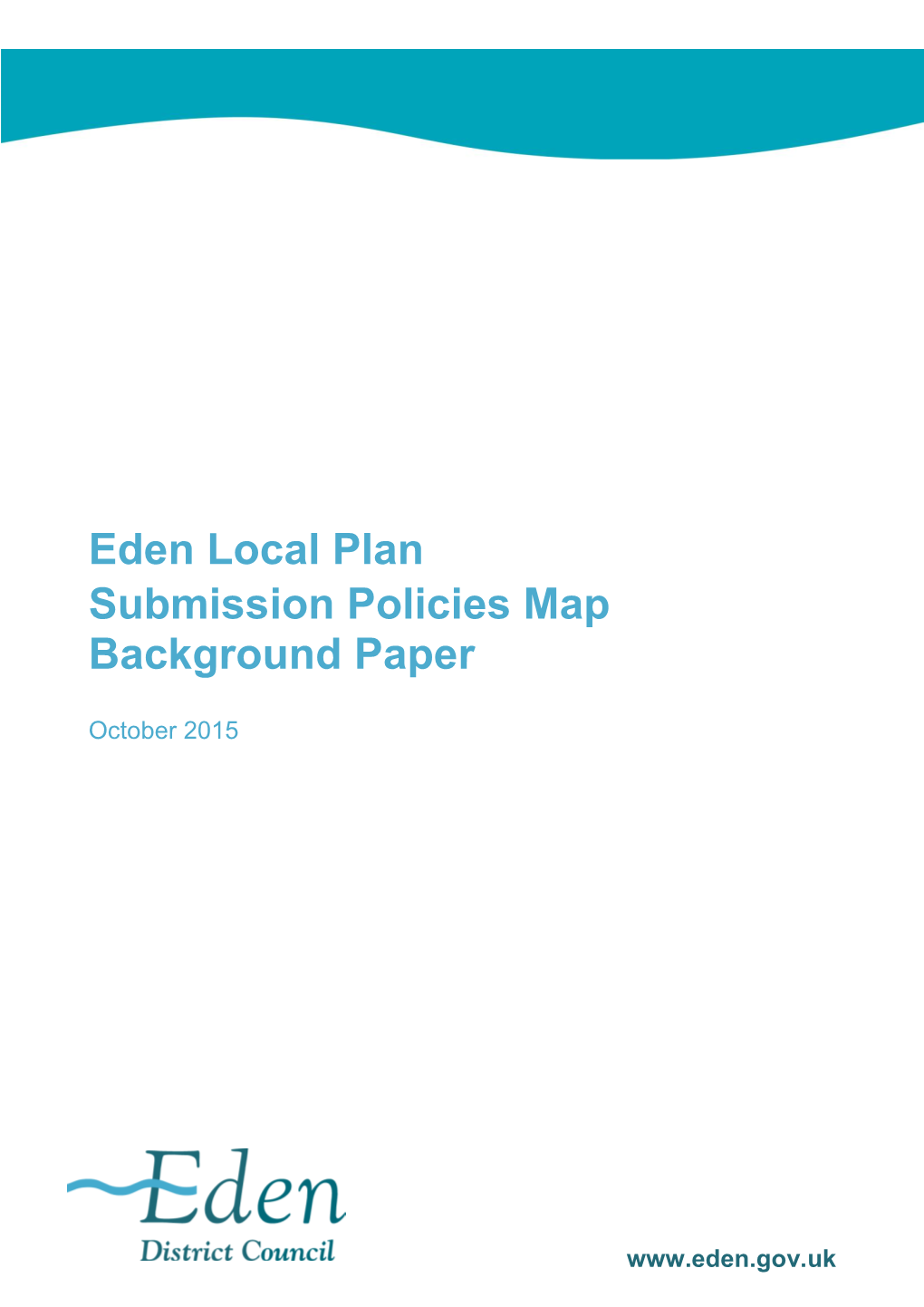 Eden Local Plan Submission Policies Map Background Paper
