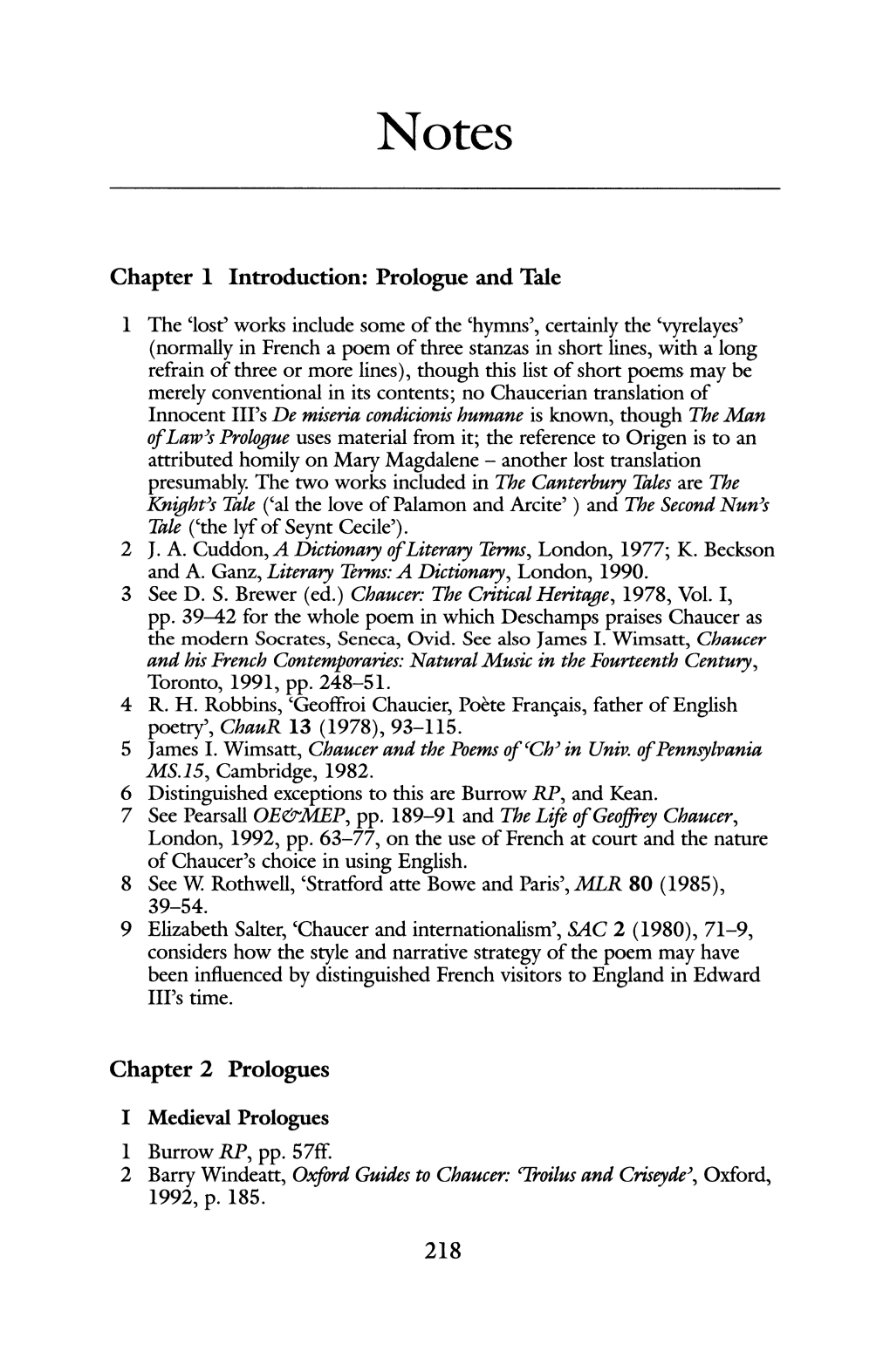 Chapter 1 Introduction: Prologue and Tale Chapter 2 Prologues