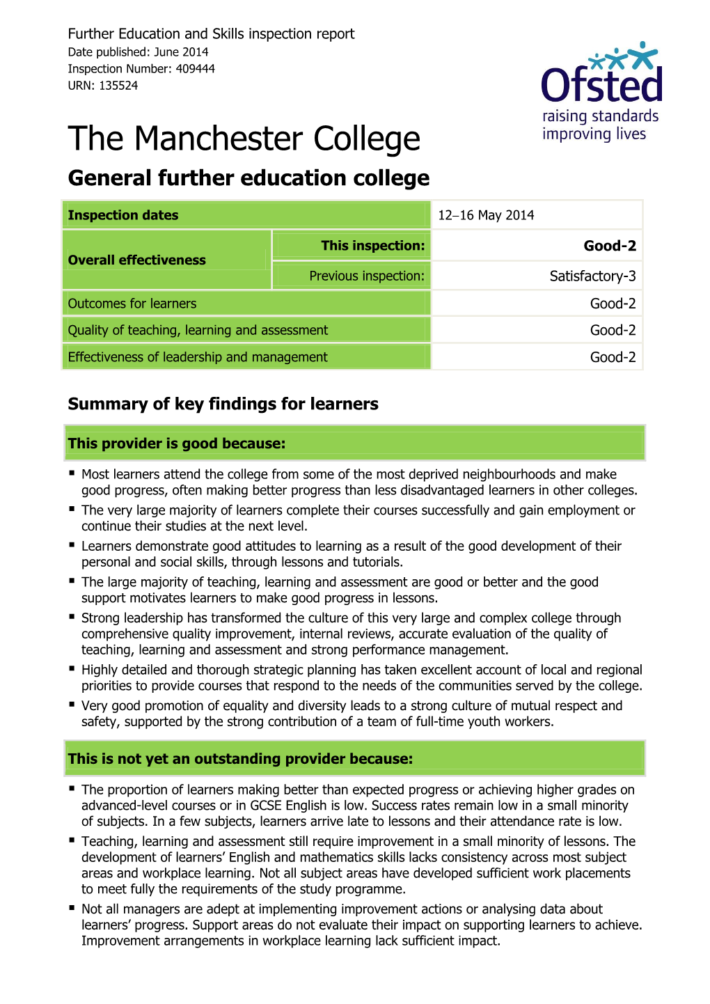 The Manchester College General Further Education College