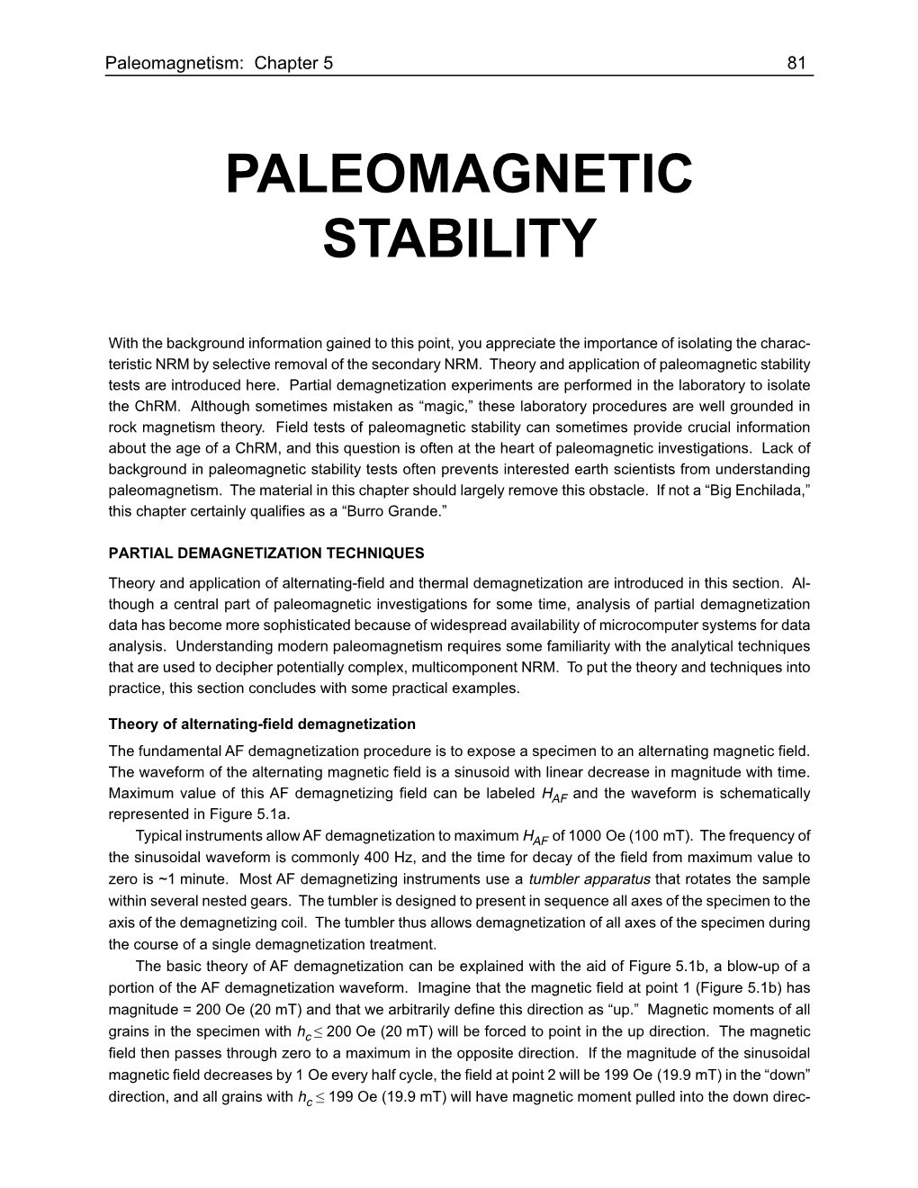 Paleomagnetic Stability