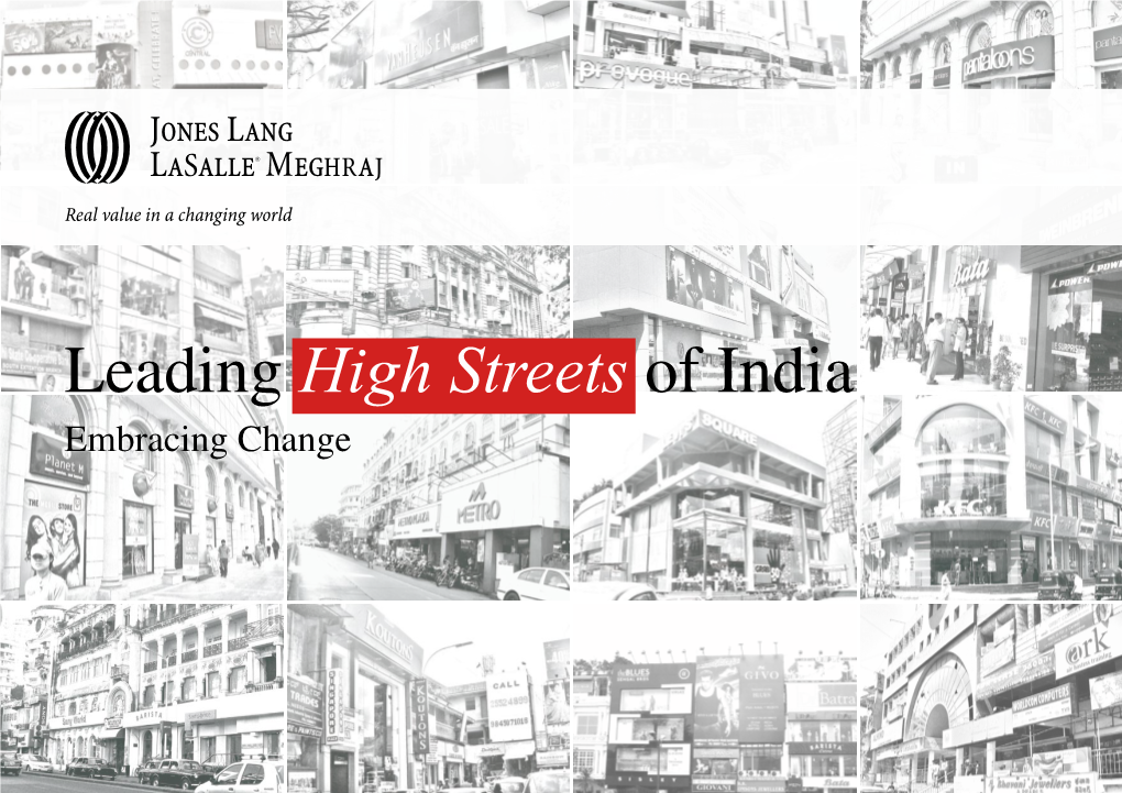 Leading High Streets of India Embracing Change High-Street: Noun Brit