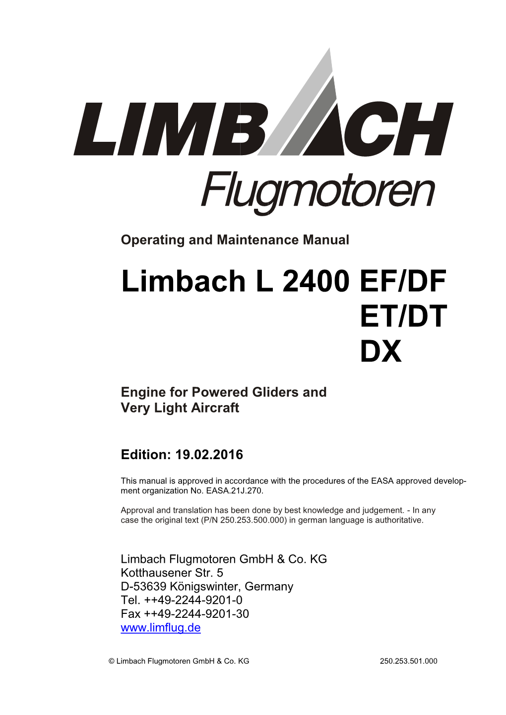 Limbach L 2400 EF/DF ET/DT DX