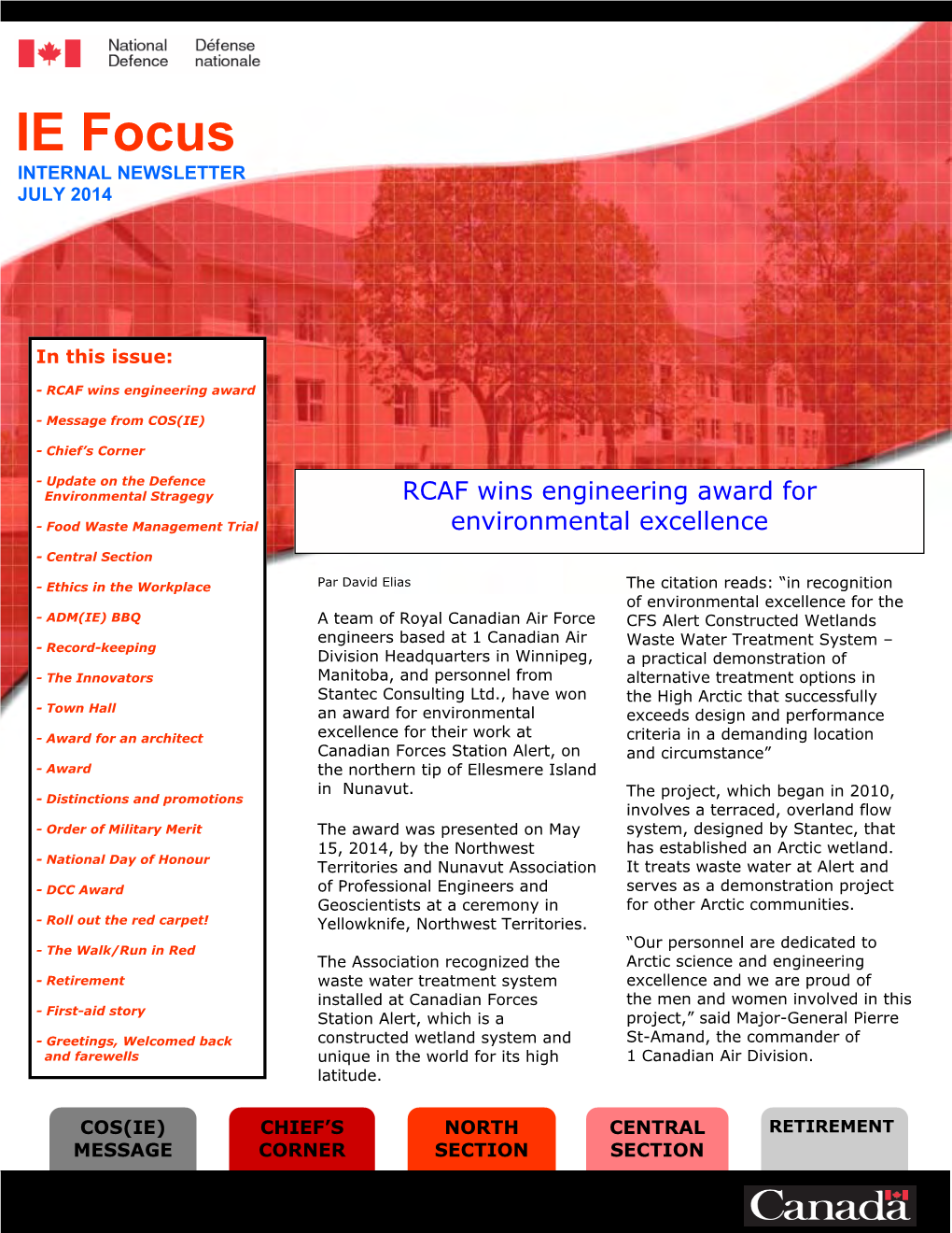 IE Focus INTERNAL NEWSLETTER JULY 2014