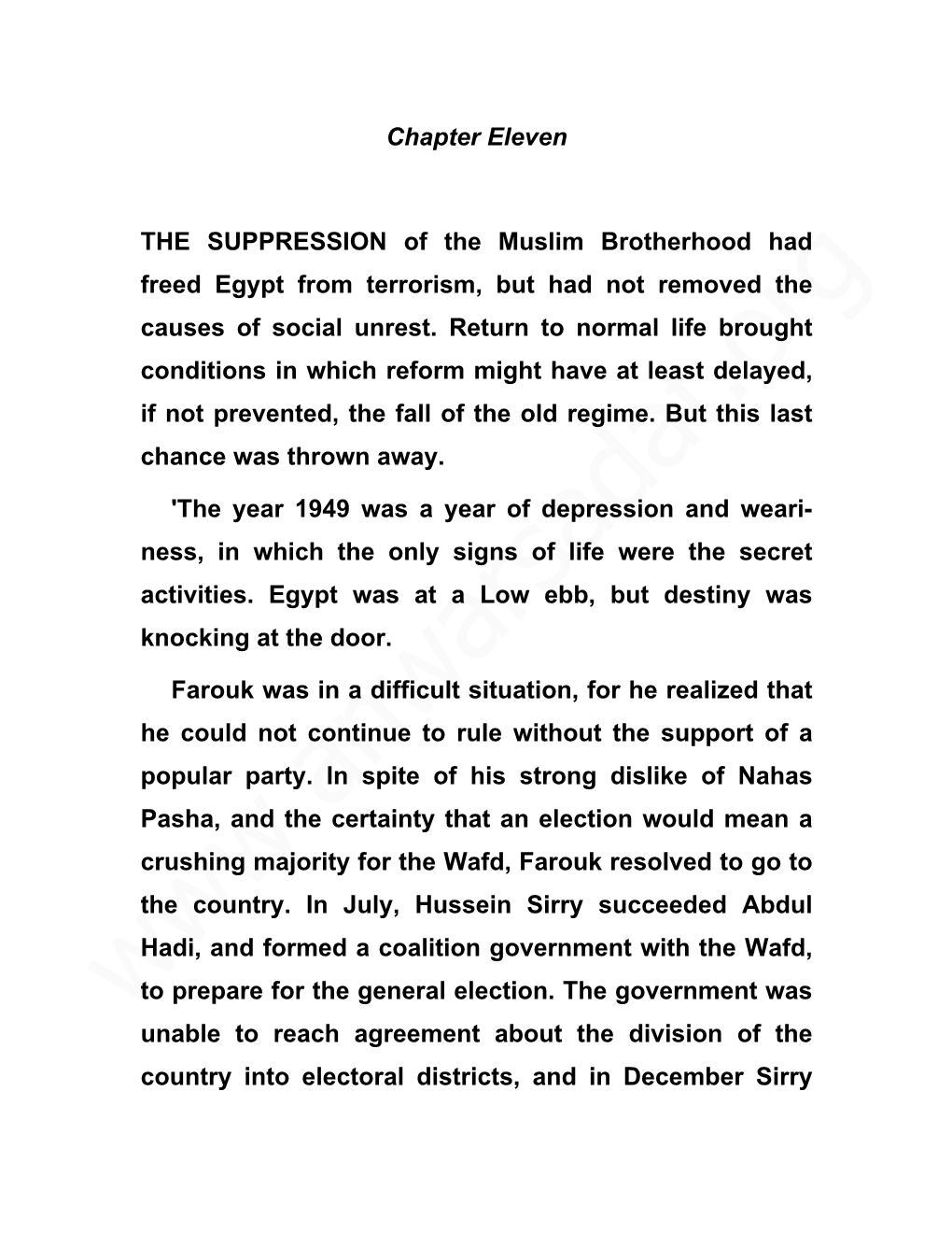 Chapter Eleven the SUPPRESSION of the Muslim Brotherhood Had