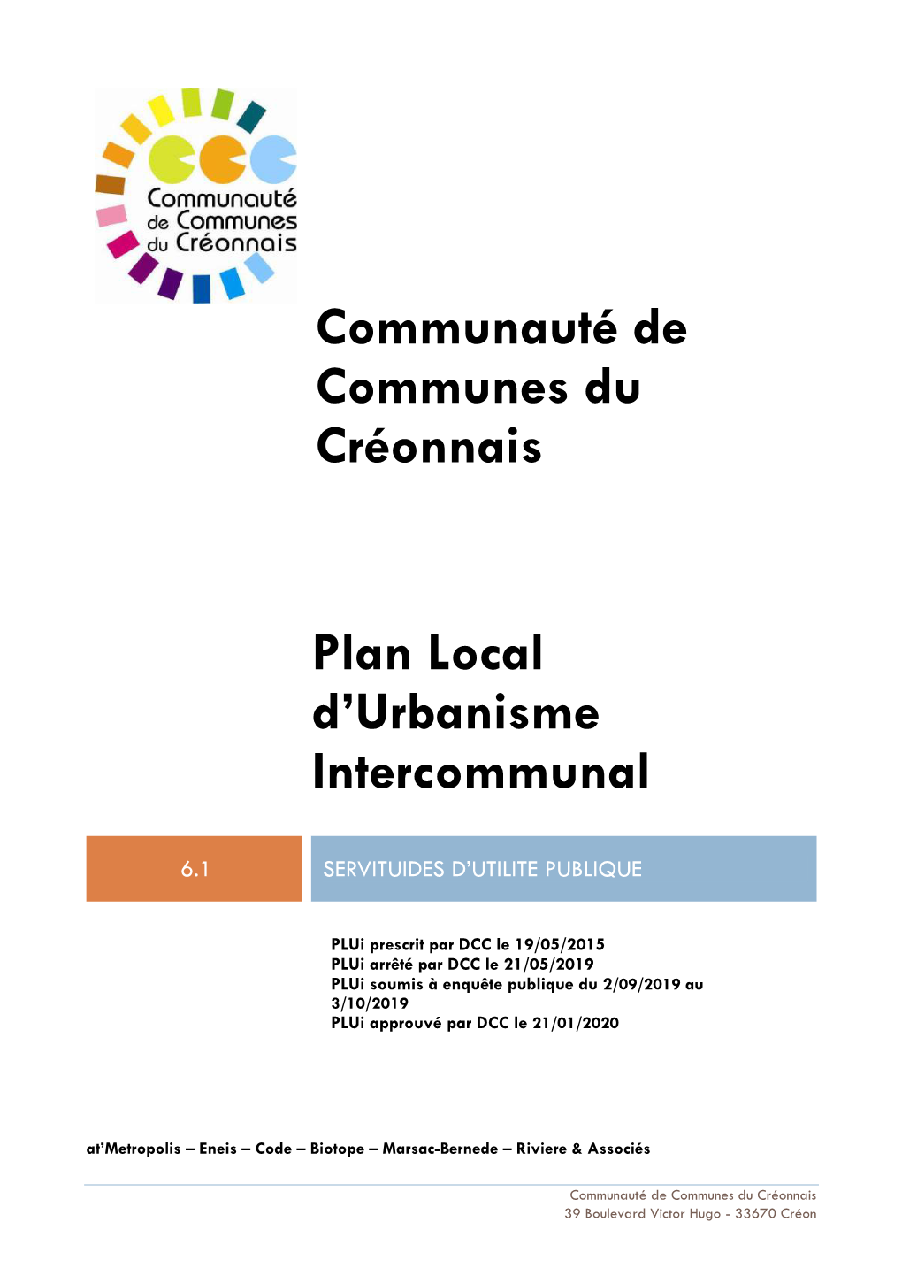 Plan Local D'urbanisme Intercommunal