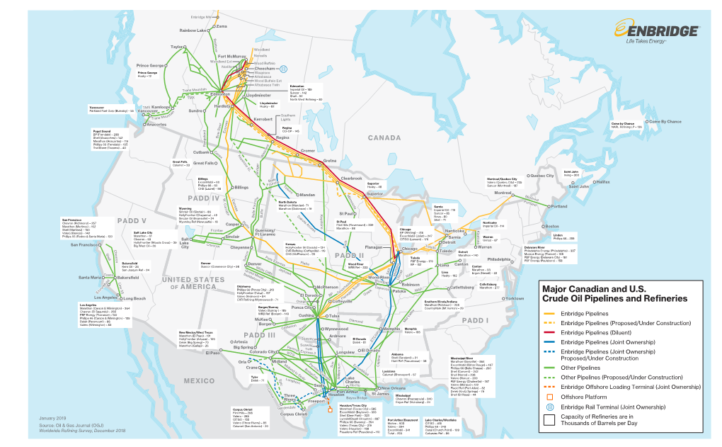 Enbridge(BR) Crude Oil Map.JAN19