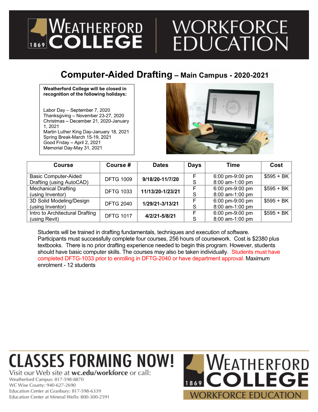 Computer-Aided Drafting – Main Campus - 2020-2021