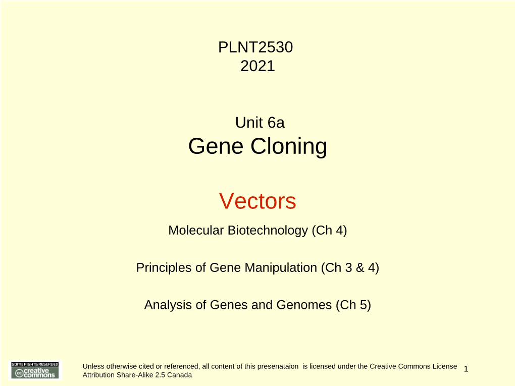 Gene Cloning