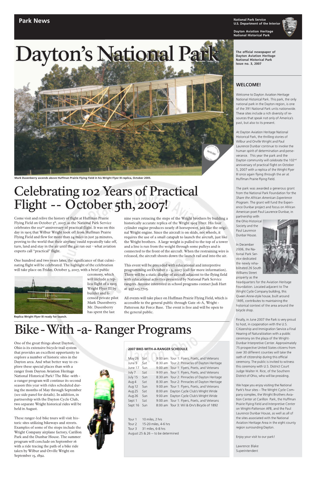 Dayton's National Park the Official Newspaper Of