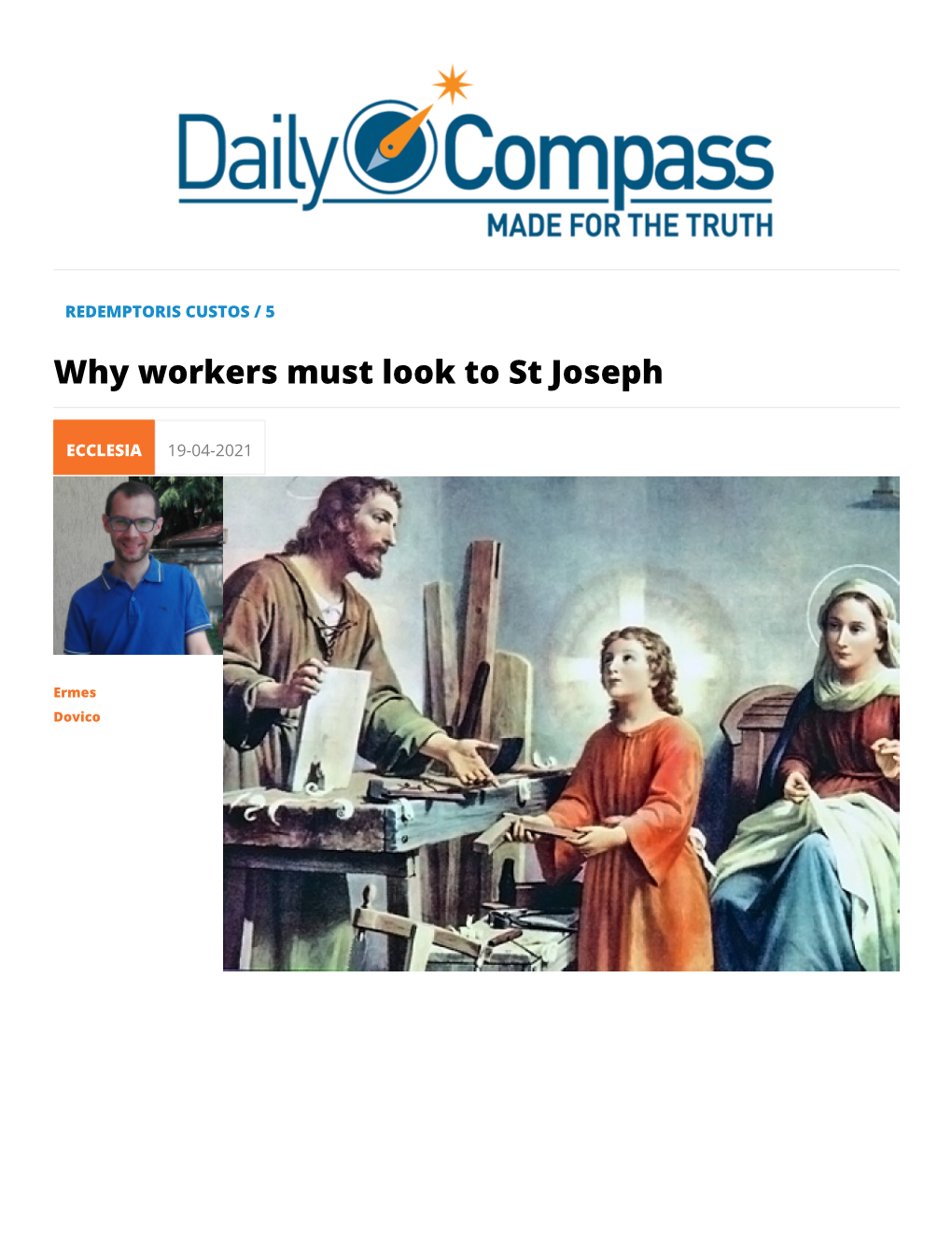 Why Workers Must Look to St Joseph