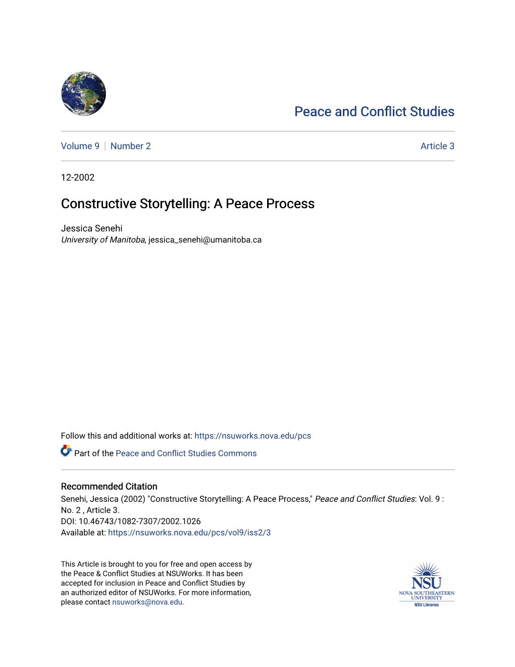 Constructive Storytelling: a Peace Process