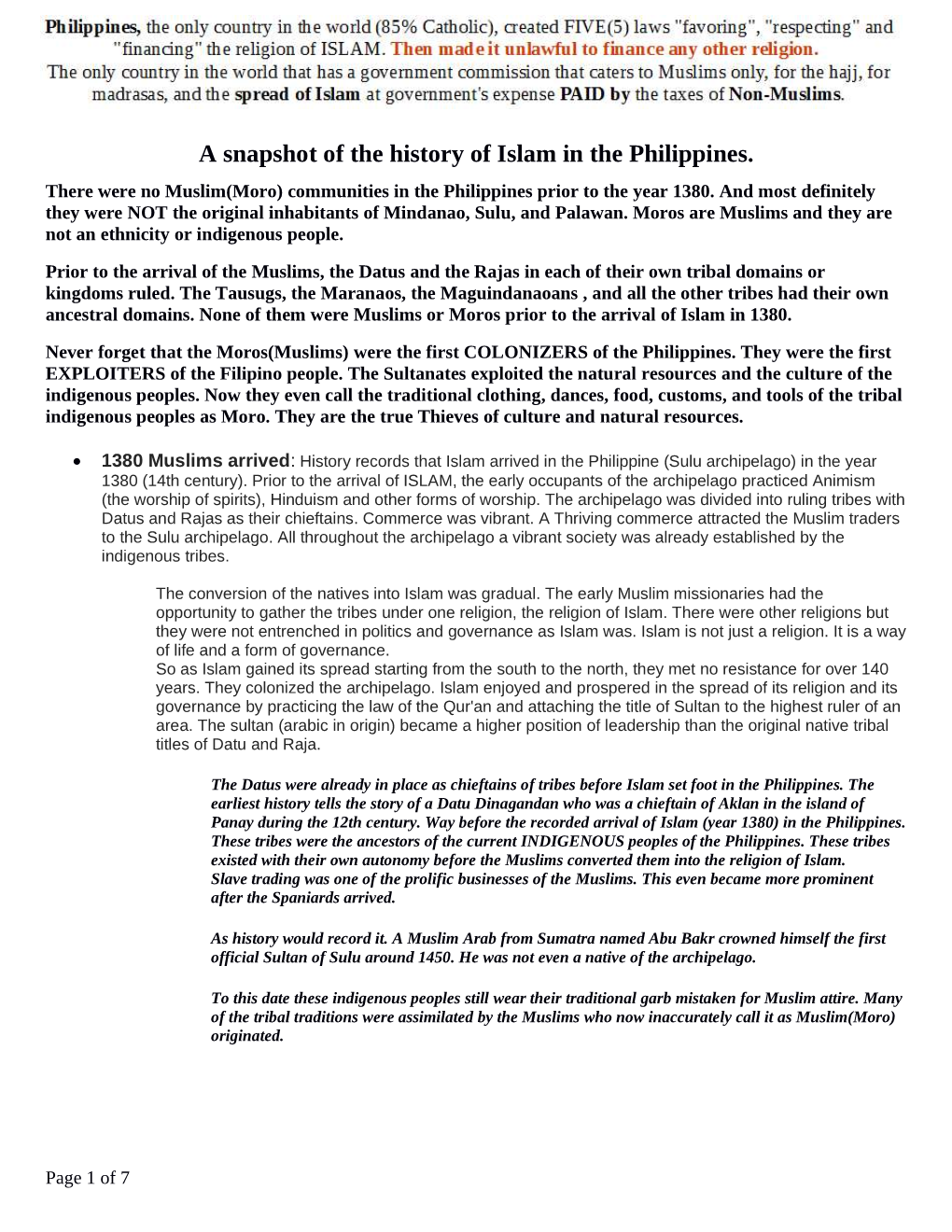 Snapshot of the History of Islam in the Philippines.Odt