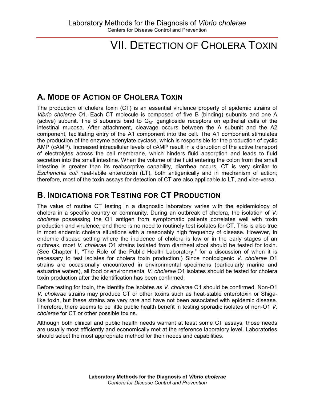 Chapter 7: Detection of Cholera Toxin