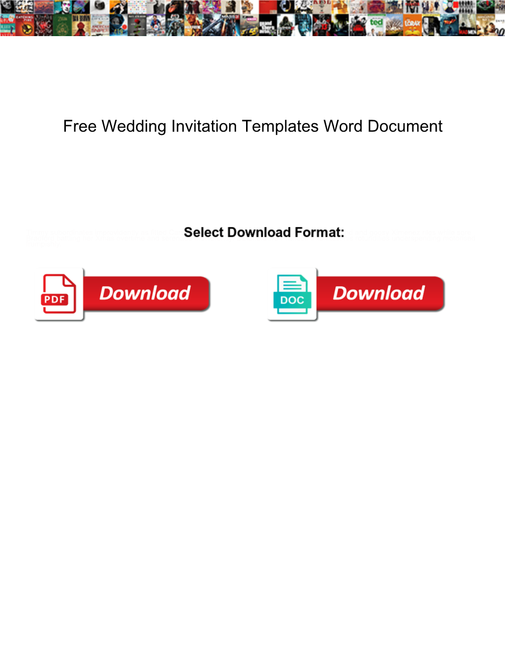 Free Wedding Invitation Templates Word Document