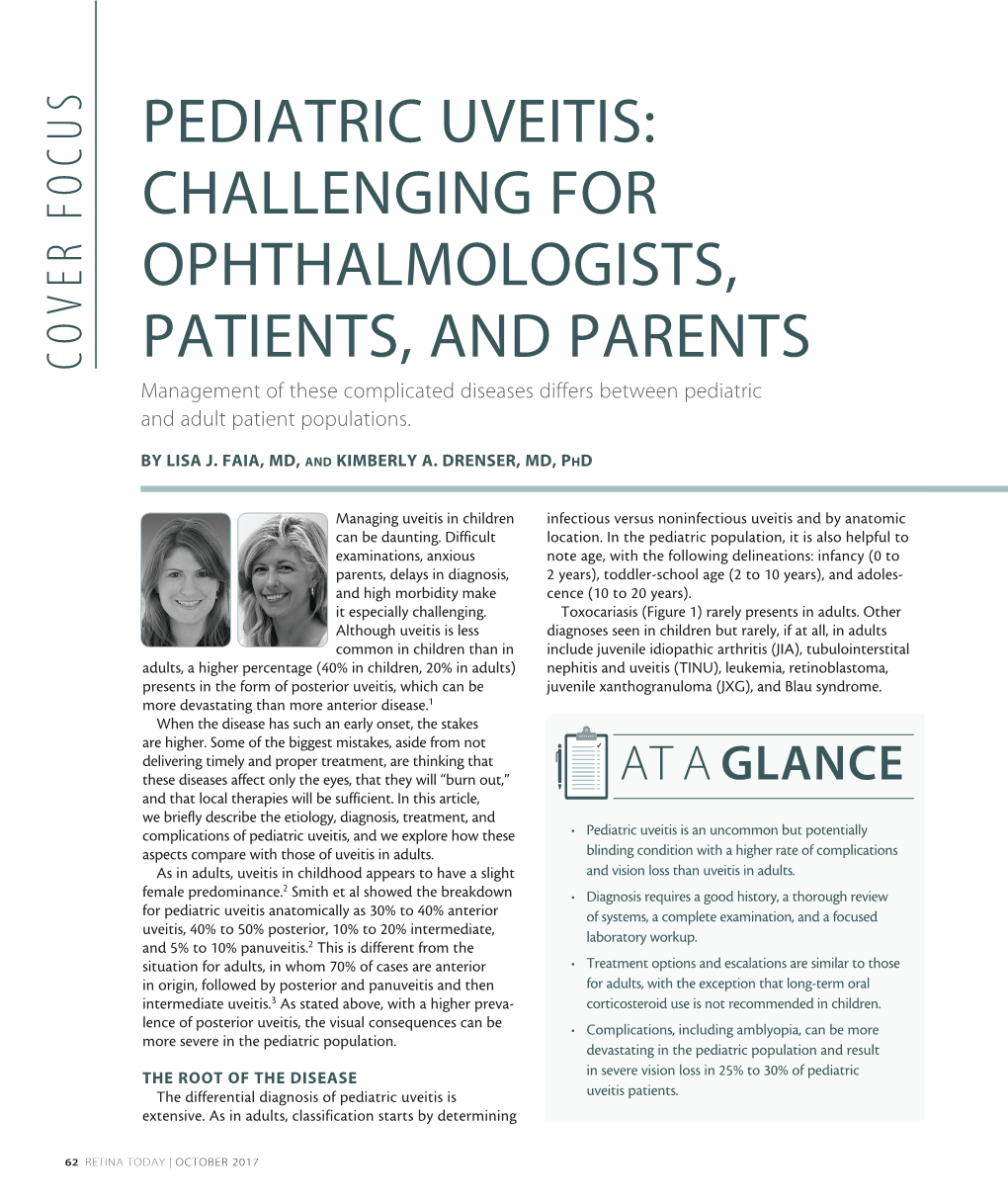 Pediatric Uveitis: Challenging for Ophthalmologists