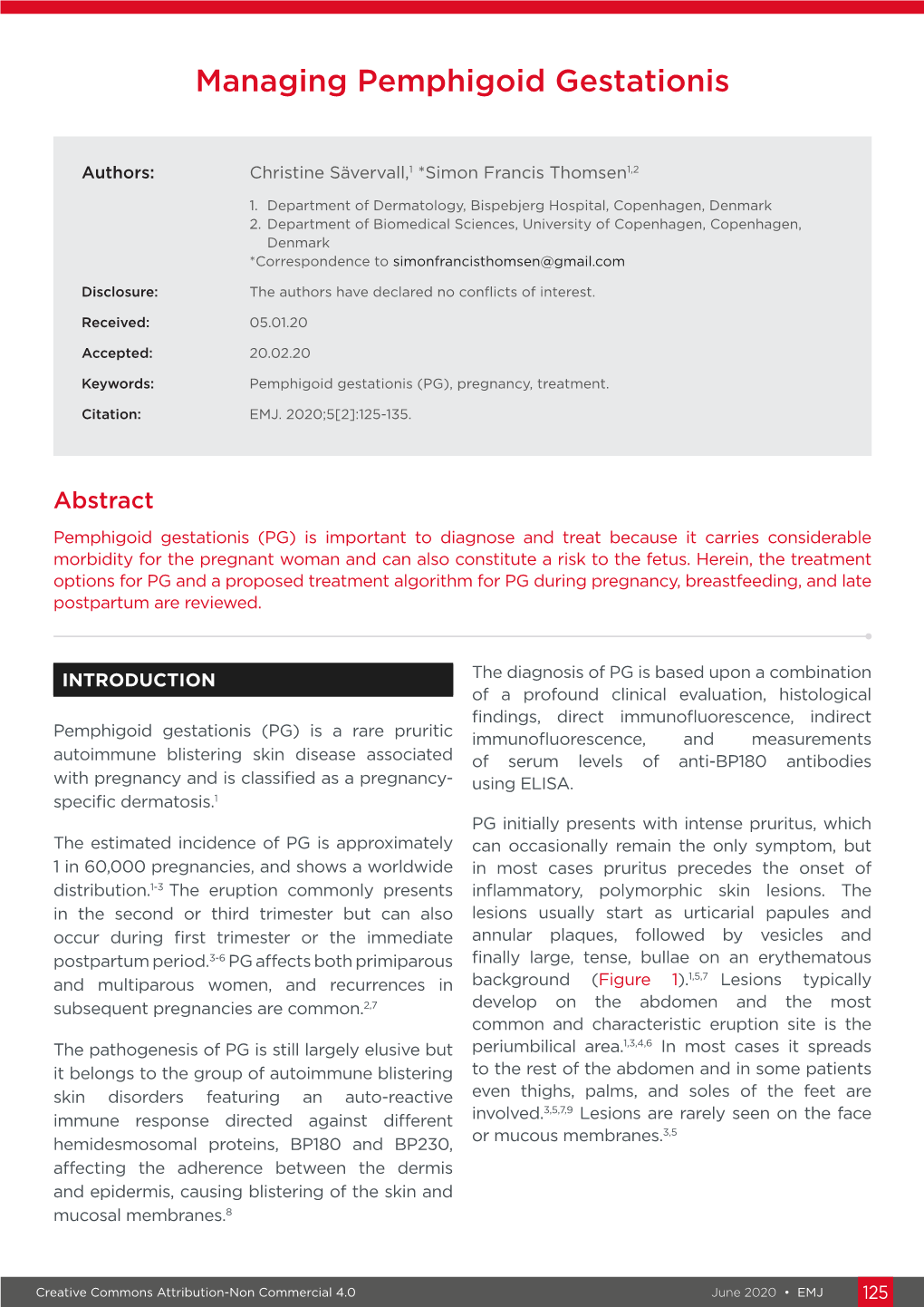 Managing Pemphigoid Gestationis