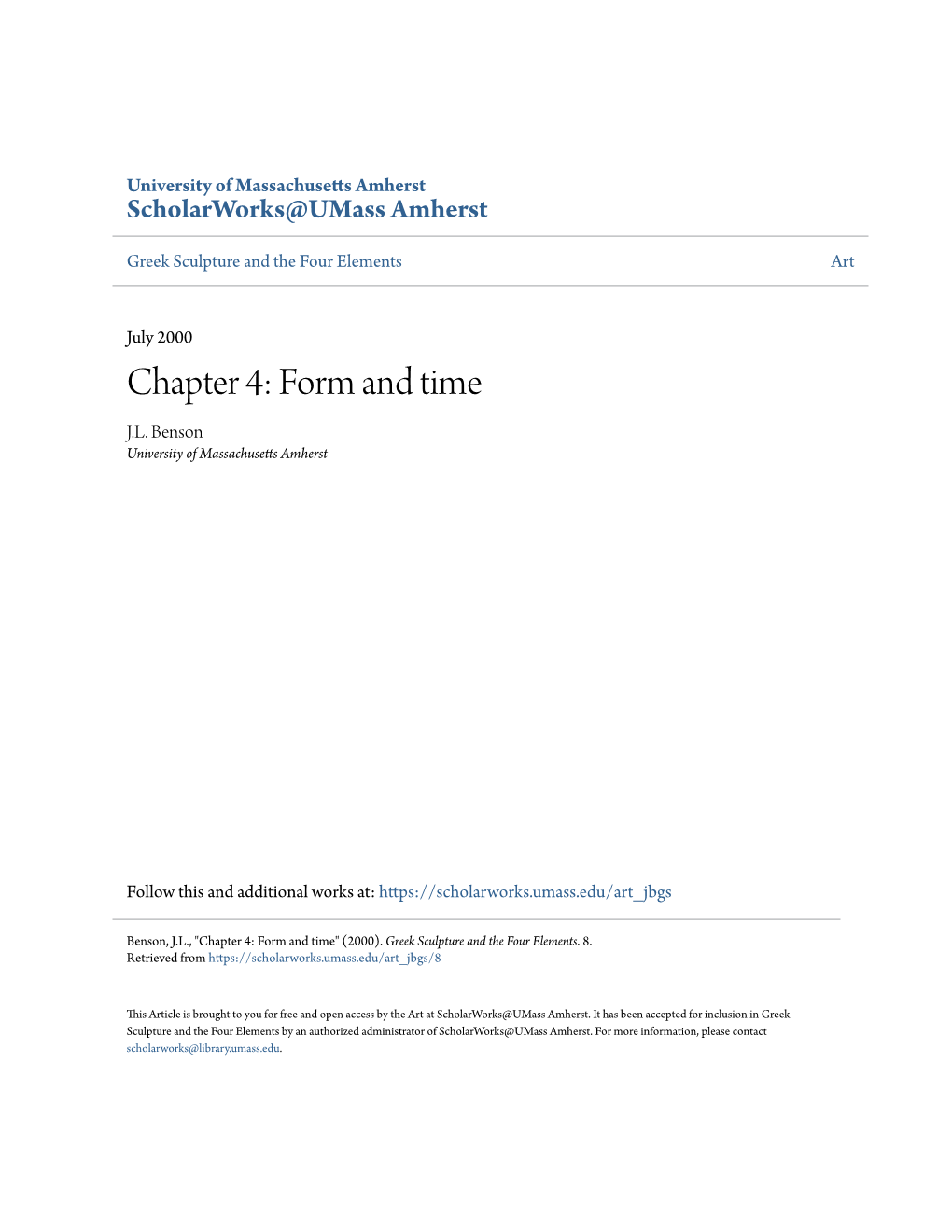 Chapter 4: Form and Time J.L