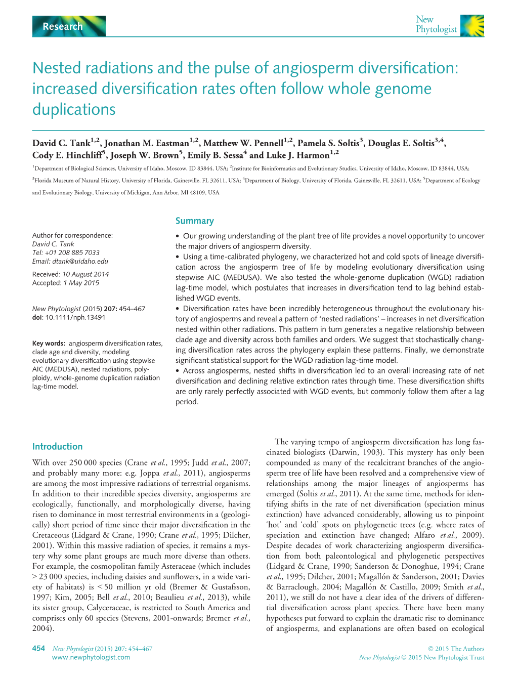 Nested Radiations and the Pulse of Angiosperm Diversification