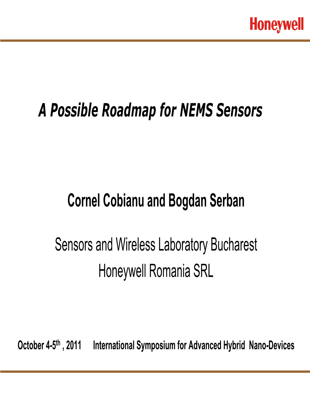 A Possible Roadmap for NEMS Sensors