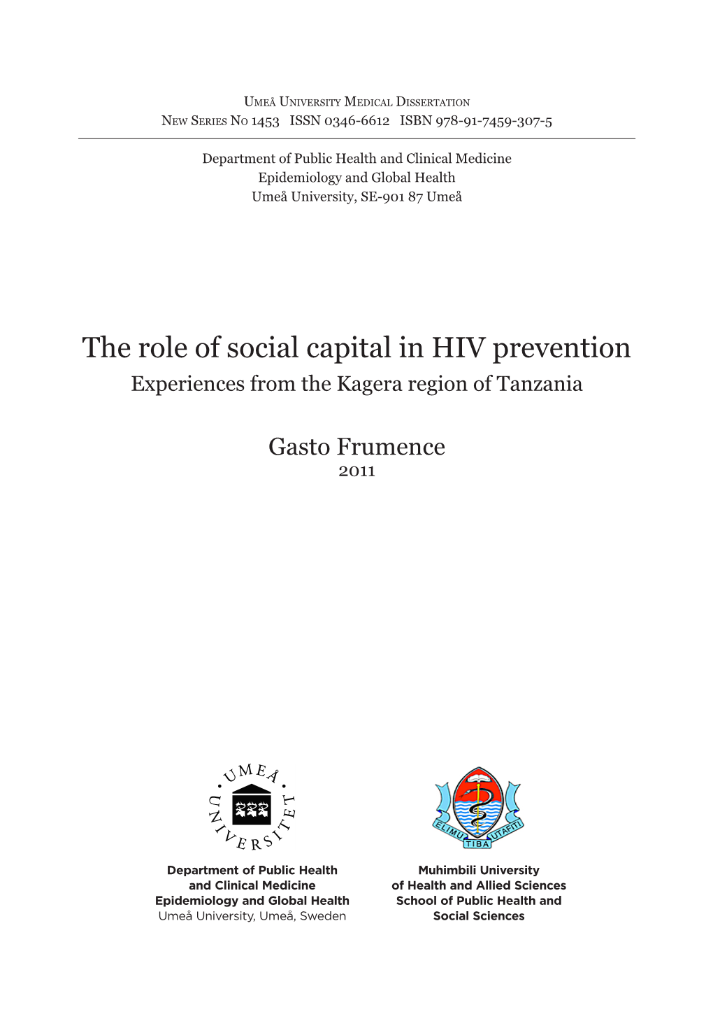 The Role of Social Capital in HIV Prevention