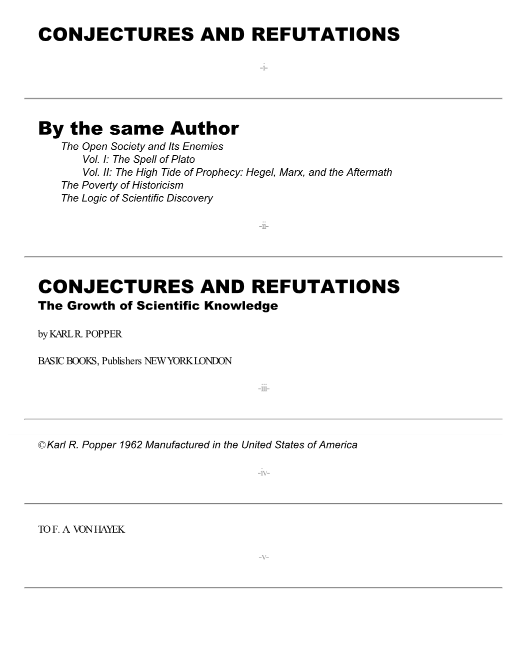 Conjectures and Refutations