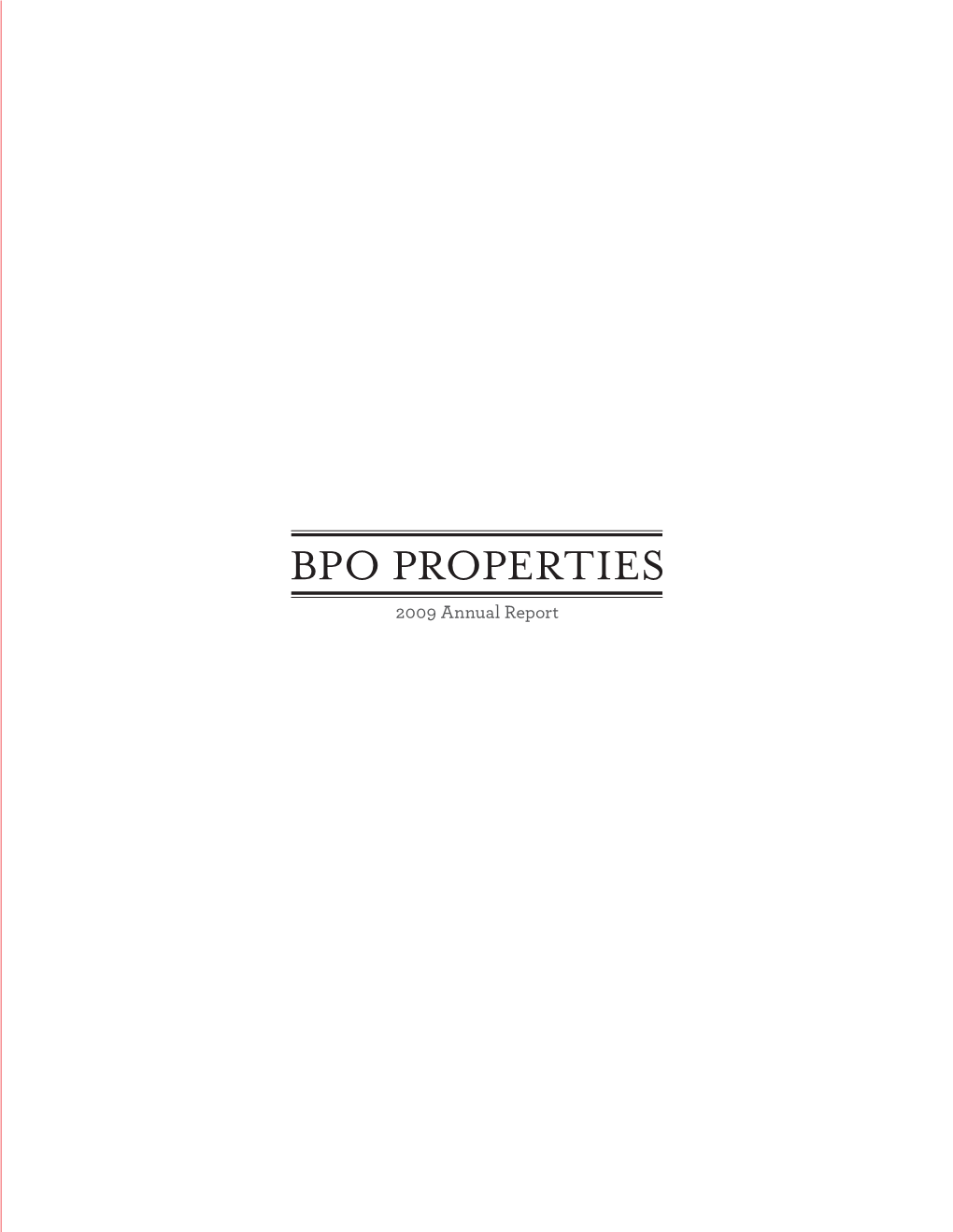 Bpo Properties Ltd